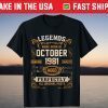 Legends Were Born In October 1981 40Th Birthday Unisex Shirt