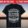 Legends Were Born In October 2001 20th Birthday Tee Shirt