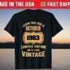Legends were born in October 1963 58th Birthday Us 2021 Shirt