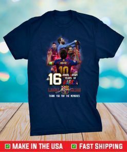 Messi Thank You For The Memories 2021 Tee Shirt