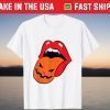 Lips Halloween Lips Vampire Mouth Pumpkin Tongue T-Shirt