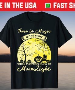 Moonlight Pumpkin Halloween Tee Shirt