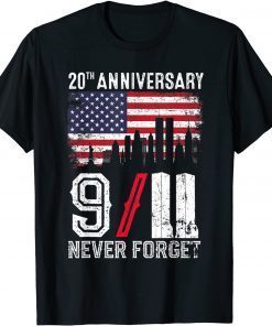 Never Forget 9/11 20th Anniversary Patriot Day 2021 Unisex Shirt