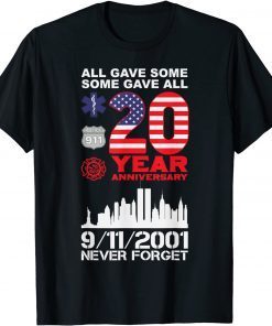 Never Forget 911 20th Anniversary Patriot Day 2021 Limited Shirt