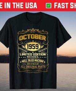 October 1959 Vintage 62th Birthday 62 Years Old Gift Shirt