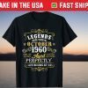 October 1960 61Th Birthday 61 Year Old 2021 Shirt
