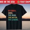 October 1960 Man Myth Legend 61 Years Old Official Shirt