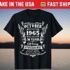 October 1965 Turning 56 Years Of Being Awesome Tee Shirt