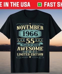 October 1966 55th Birthday 55 Year Old Tee Shirt