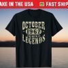October 1967 Birth of Legend 54th Birthday 54 Years Old 2021 Shirt