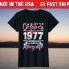 October 1977 Born To Be Awesome 44th Birthday 44 Years Old Gift T-Shirt