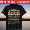October 2000 Limited Edition Living Legend 21th Birthday Gift Shirt