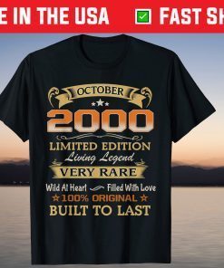 October 2000 Limited Edition Living Legend 21th Birthday Tee Shirt