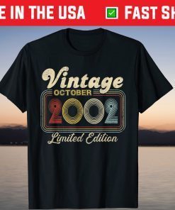 October 2002 Limited Edition 19th Birthday 19 Year Old Tee Shirt