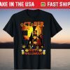 October 31 Halloween Bat Cat Ghost Pumpkin T-Shirt
