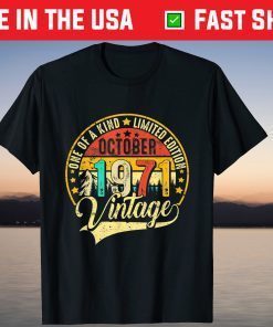 October 1960 60th All Original Parts Classic Birthday Tee Shirt