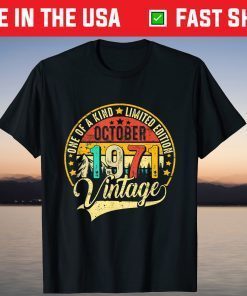 One Of A Kind LImited Edition October 1971 Vintage Tee Shirt