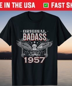 Original Badass Since 1957 64th Birthday Gift Shirt