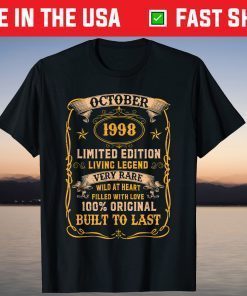 Original Legend Limited Edition October 1998 23rd Birthday Gift Shirt