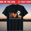 Peace Love Halloween Pumpkin Cute Ghost Heart Cute Classic Shirt