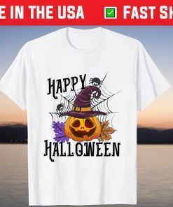 Pumpkin Jack O Lantern Witch Spooky Happy Halloween Costume Tee Shirt
