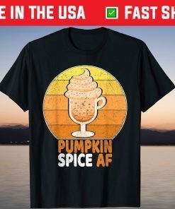 Pumpkin Spice Af Funny Men Husband Apparel Halloween Tee Shirt