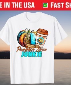 Pumpkin Spice Junkie Halloween Fall Autumn Tee Shirt