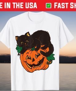 Pumpkin and Black Cat Halloween 2021 T-Shirt