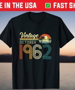 Retro October 1962 59th Birthday Unisex Shirt