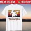 Retro Sunset Oktoberfest Ghost Drinking Halloween Unisex Shirt