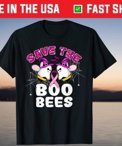 Save The Boo Bees Breast Cancer Awareness Halloween Pink Tee Shirt