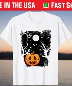 Scary Halloween Pumpkin Tee Shirt