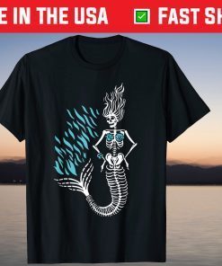 Skeleton Mermaid Happy Halloween Costume Us 2021 Shirt