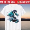 Skeleton Skateboarding Skater Halloween Gift Shirt