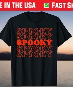 Spooky Pumpkin October Halloween Party Costume Scary Tee Shirt