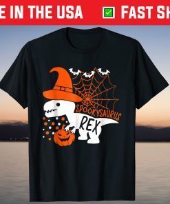 Spooky Saurus Rex Halloween Scary T Rex Dinosaur Pumpkin Gift T-Shirt