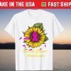 Sunflower Pink Ribbon Breast Cancer Awareness Tee Shirt