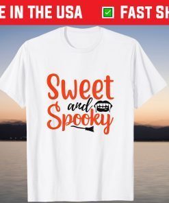 Sweet And Spooky Scary Broom Fang Halloween Costume Gift T-Shirt