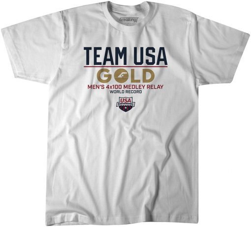 Team USA Gold: Men's 4x100 Medley Relay Official T-Shirt