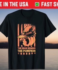 The Man Behind The Pumpkin Halloween Pregnancy Tee Shirt