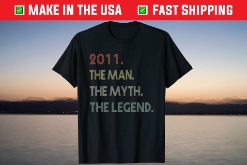 The Man Myth Legend 2011 10Th Birthday 10 Years Old Unisex Shirt