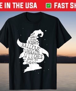 The Night Halloween when All The Witches Might Be Seen Gift Shirt