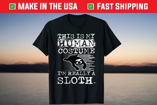 This Is my Human Costume I'm Really a sloth Halloween Gift Shirt