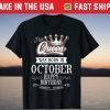 This Queen Was Born In October Happy Birthday T-Shirt
