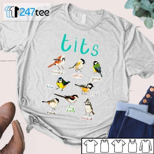 Tits Bearded Willow Great Blue Coal Marsh Long Tailed Cesrted Unisex Shirt