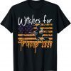 Trump 2024 Lazy Halloween Costume Witch American Flag Gift Shirt