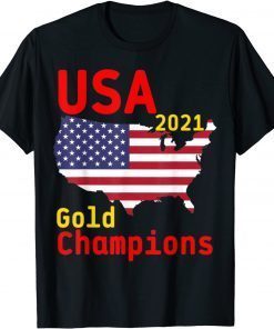 USA 2021 Gold Champions Football Team limited Shirt