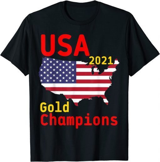 USA 2021 Gold Champions Football Team limited Shirt