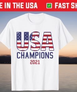 USA Champions 2021 USA vintage flag USA Sports Team Official T-Shirt