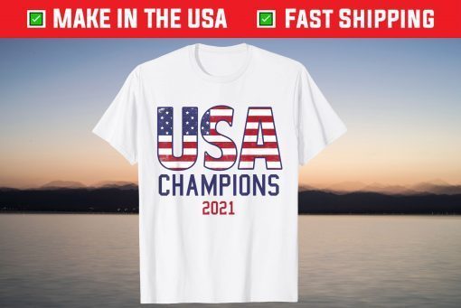 USA Champions 2021 USA vintage flag USA Sports Team Official T-Shirt